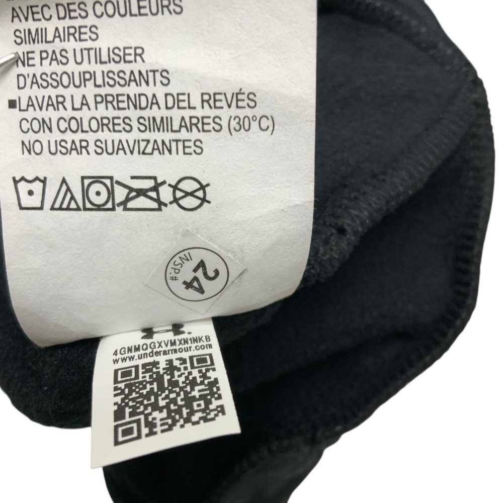Under Armour Men's XL Black Hoodie‎ Kangaroo Pouch Loose Fleece Lined Big Logo - Picture 12 of 12